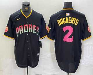 Men%27s San Diego Padres #2 Xander Bogaerts Black Fashion Baseball Jersey->pittsburgh pirates->MLB Jersey